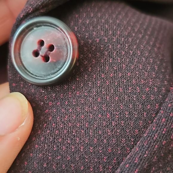 Tamotsu New York 3 button plus size burgundy blazer for work or casual - Picture 4 of 8